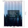 LLSCL Fabric Shower Curtain Liner with Magnets, Blue Forest Waterproof