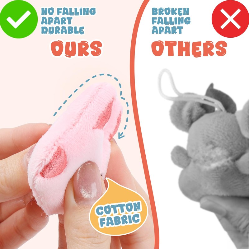 Mini Animal Plush Toy Set - 30 Different Designs, Claw