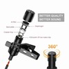 Black Double Head Lavalier Lapel Microphone No Driver Installation Required