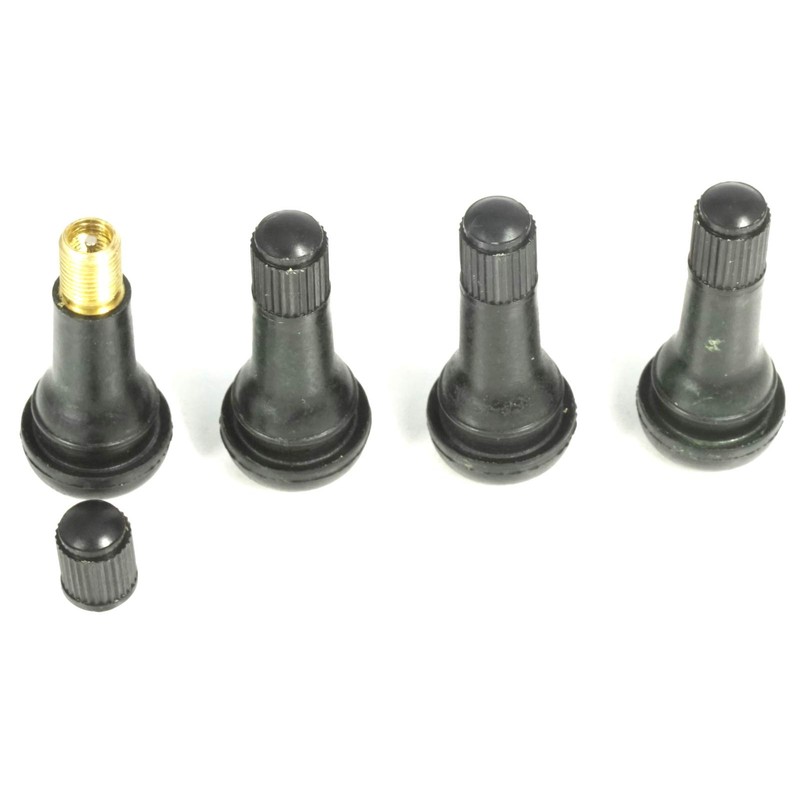 Set of 4 Snap-in Rubber Valves, TR 413 Tyre Valves,