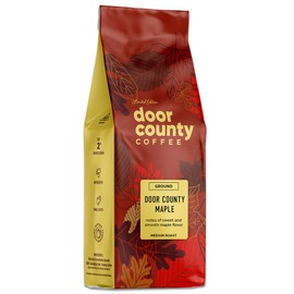 Door County Maple Flavored Ground Coffee - 8oz Bag – Fall Seasonal - Medium Roast - 100% Arabica - Sweet & Smooth