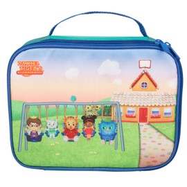 Daniel Tiger's Neighborhood Insulated Lunch Sleeve - Reusable Heavy Duty Tote Bag w Mesh Pocket - Swing with Friends
