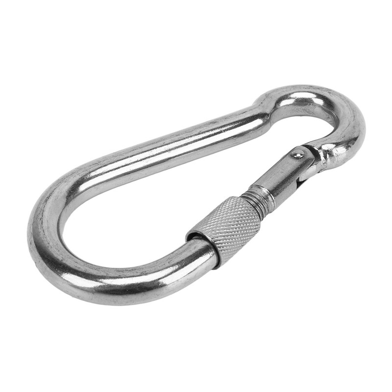 2pcs Stainless Steel Locking Clip Outdoor Camping Locking Buckle for