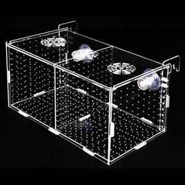Breeding Isolation Box, Isolation Box, For Aquariums, Hatching, Spawning Box, Fish Isolation, Breeding Protection, Aquarium Accessories, Transparent, Acrylic, Suction Cups, Space-Saving, Easy