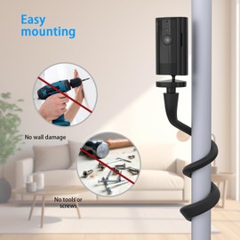 Bracket for Ring Indoor Camera 2nd Gen, Flexible Camera Holder Wall Holder for Ring Indoor Camera 2, Surveillance Cameras Stand Attachment for Ring Indoor Cam 2, Monitor Holder Accessories, Black