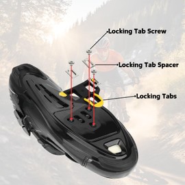 2Pcs SPD Cleats for Cycling Shoes, Cleats Set, Anti-Slip Pedal Cleat Set, Durable High-Performance Bike Replacement Cleats for Indoor Cycling and MTB Road Bike(Yellow)