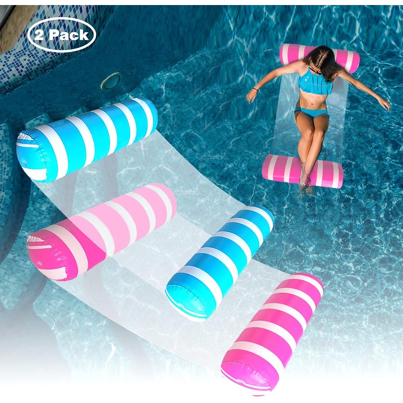 BLOFUN 2 Pack Water Swimming Pool Float Hammock,Pool Float Lounger,Water