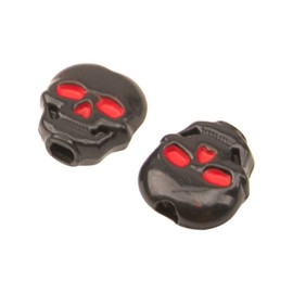 6Pcs Yootones Guitar Tuning Peg Cap, Skull Shape Tuning Key Button hat Compatible with Folk, Electric and Acoustic Guitar (Black)