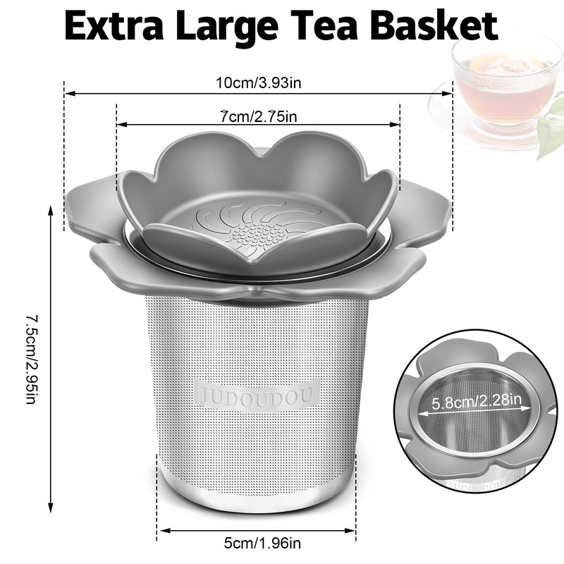 Tea Infuser for Loose Leaf Tea, Fine Mesh Stainless Steel