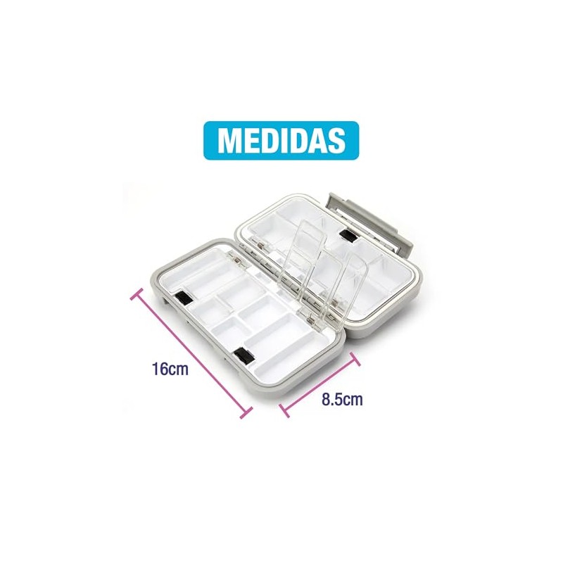 Pastillero Organizador Impermeable Con 16 Rejillas