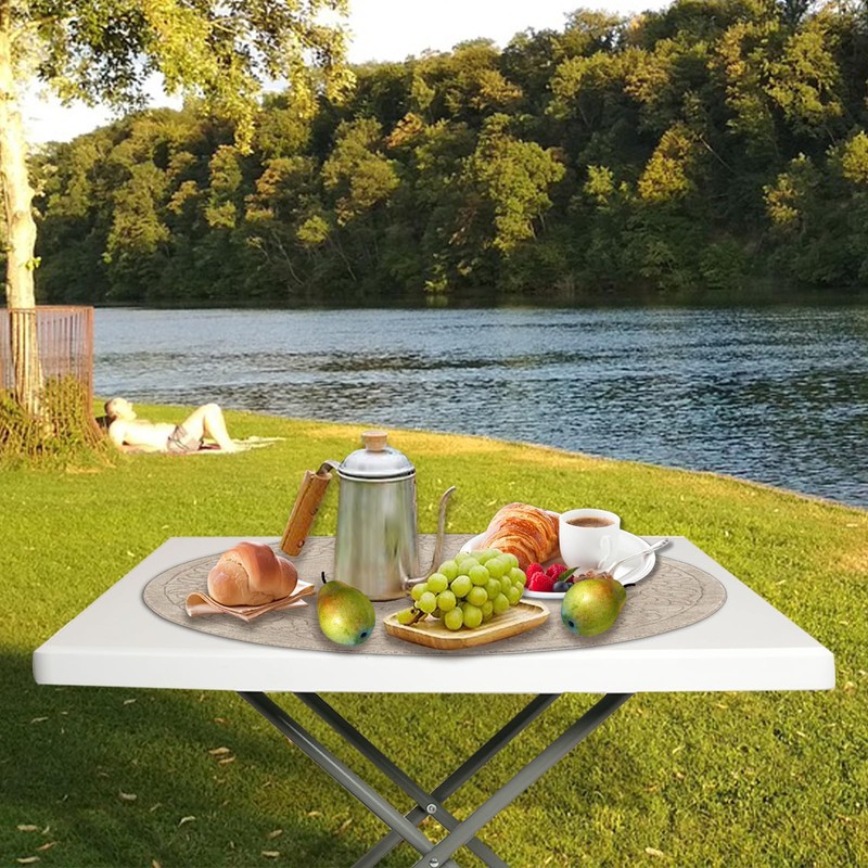 HiEthan 20"x30" Personal Mini Folding Table, Multifunctional Small Portable Foldable