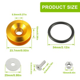 EPLZON Bumper Quick Release kit Front Rear Bumper Fastener Compatible for Universal Car Bumpers Steel Screws Kit for Car Bumper install (Gold)