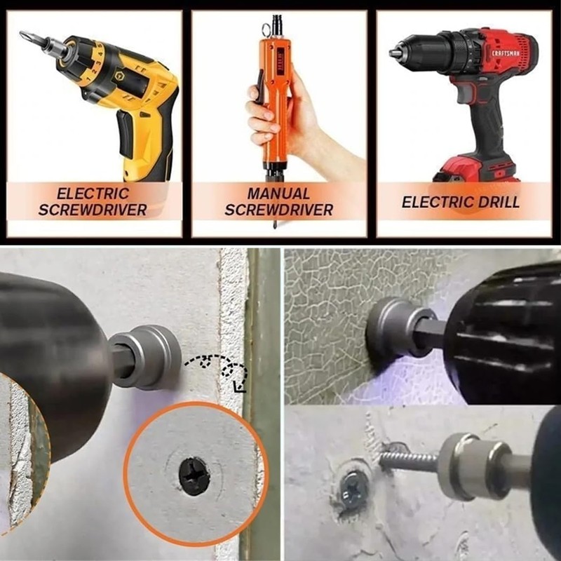 Teursa 5pcs Set Premium Magnetic Drywall Screw Setter - PH2