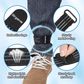Elastic Ankle Straps, Cowboy Boot Straps, Adjustable Elastic Pant Leg Straps for Biking, Fishing, Hiking, Wading etc.