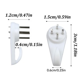 Septe 50 PCS 1.18in Concrete Wall Hooks for Hanging Pictures Without Drilling, for Concrete/Cinder Block/Brick/Stucco/Hard Walls,Brick Hangers,No Damage Picture Hangers,No Drill Without Nails