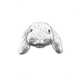 The Magic Zoo Pewter Lop-eared Bunny Rabbit Lapel Pin - Rabbit Gifts for Women - Rabbit Brooch - Handcrafted in the USA – Bunny Rabbit Brooch – Fine Pewter