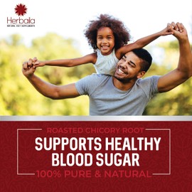 Herbaila Chicory Root Roasted Granules, 1 Pound, Chicory Coffee (Inulin, Prebiotic Dietary Fiber) Rich Flavor, Caffeine Free, Natural Tea and Coffee Substitute, Keto, Kosher