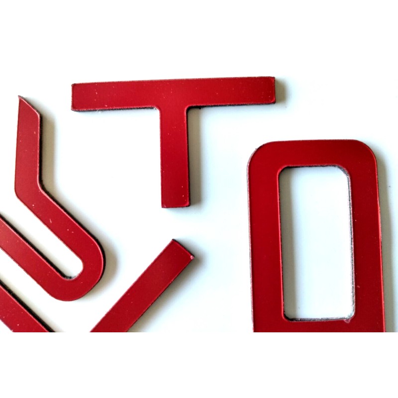 AFX RED RAISED TRD UPPER FRONT GRILLE LETTERS FOR TOYOTA