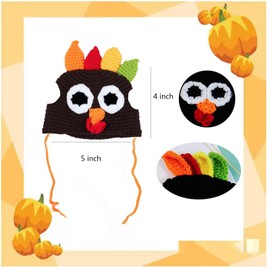 Thanksgiving Cats Costume Cat Turkey Drumstick Hat for Small Dog Kitten Thanksgiving Party Costume Cosplay Accessory Headwear
