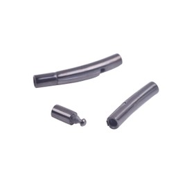 KONMAY 5 cierres de acero inoxidable de 2 mm, color negro, 316L, para hacer joyas
