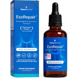 EsoRepair Nano Esophageal & Stomach Health Supplement for Digestive Comfort – Slippery Elm Bark, Zinc L-Carnosine & Aloe Vera Extract (Non-GMO, Dairy-Free)