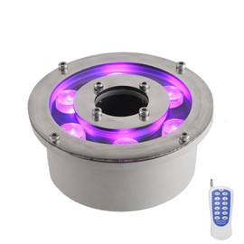 RSN LED Fountain Light LED Underwater Pond Lights 18W RGB Color Changing with Remote AC12V IP68 Waterproof Submersible Light for Garden Fountain Pond