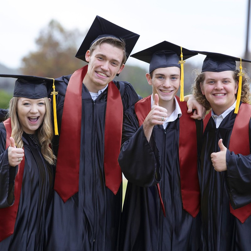 Endea Maroon Graduation Stole - Plain Color, Unisex, 62" Graduation