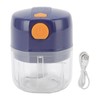 Garlic Chopper Electric Portable Blue 3 Blade Design 250mg Capacity