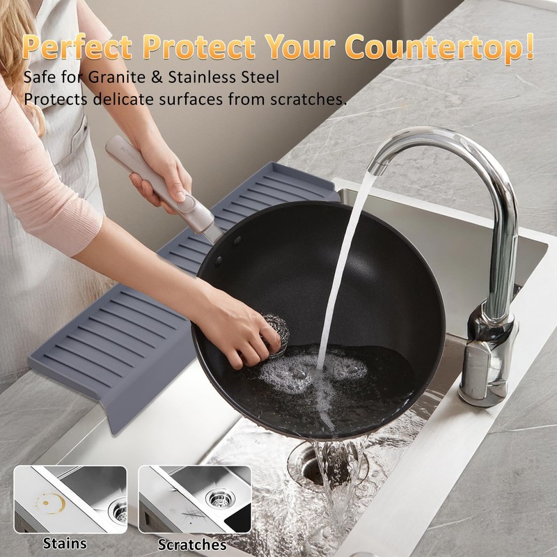 AyNirser Sink Edge Protector with Suction Cup 14" 20" 24"
