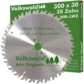 HM Saw Blade LWZ 300 x 30 mm Z = 28 Circular Saw Blade Alternating Tooth Precision Saw Blade with Chip Deflector for Hardwood Natural Wood Firewood Glued Wood Chop Saw Rocker Saw Table Saw