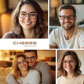 CHEERS DEVICES Reading Glasses for Women Men, Eyeglasses, Blue Light Readers for Men Women, Computer Eye Glasses, Cheaters - 5 Pair (2.25)