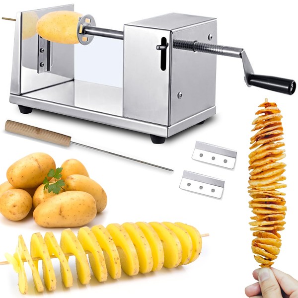 Tornado Potato Spiral Cutter, AITRAI Manual Stainless Steel Twisted Potato