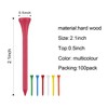KOFULL Professional Golf Wooden Tees Golf Tees Wooden Size 54mm(2-1/8")