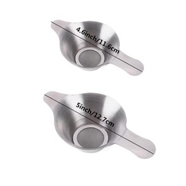 2 Pack Stainless Steel Tea Strainer Tea Funnel, Mini Fine Mesh Infuser for Straining Teas Flour Spices Sugar Herbs (2 Different Size)