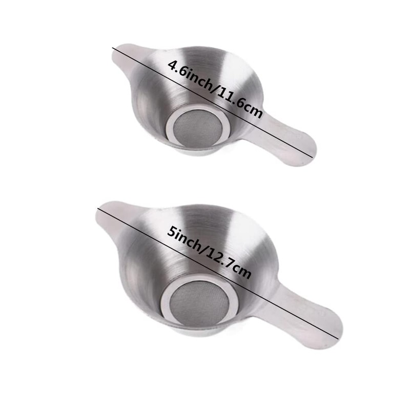 2 Pack Stainless Steel Tea Strainer Tea Funnel, Mini Fine