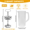 Hlimior 2 Pack Mixing Pitcher for Drinks 2 Quart/ 64oz