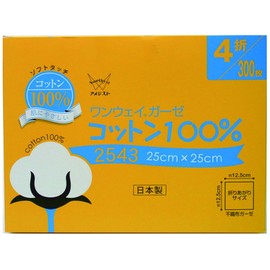 Medical Non-woven wanuxeiga-ze Cotton 100% 2543 25 cm X 25 cm 4 Fold 300 Pieces