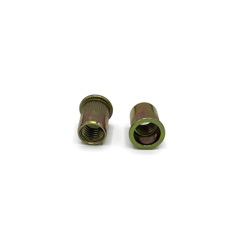NOLDAR | Flat Head Carbon Steel Rivet Nuts (Yellow Zinc