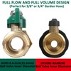 STYDDI Full Flow Brass Garden Hose Shut Off Valve, Heavy