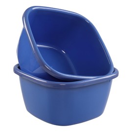 Saedy Lavabo Profundo de Plástico de 18 Cuartos, Lavabo Cuadrado Grande, Color Azul Oscuro