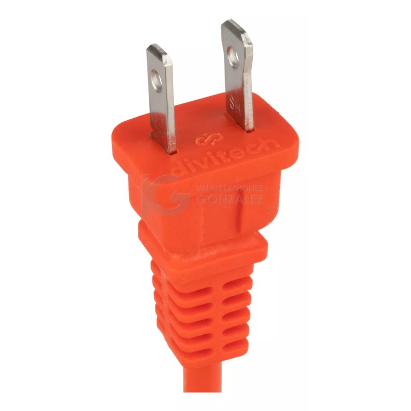 Divitech® Extensión Eléctrica Uso Rudo Multicontacto 5 Metros Cable De