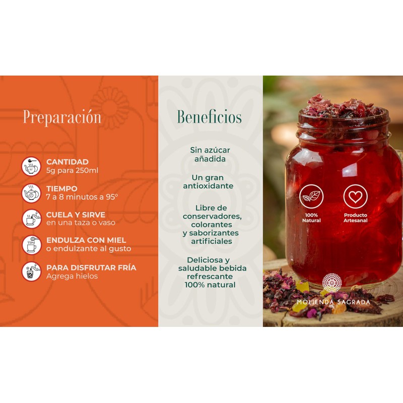Molienda Sagrada, Té Mezcla Frutal, 200 g, 1 piezas