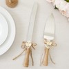 4 Piece Rustic-Style Wedding Cake Knife and Server Set with