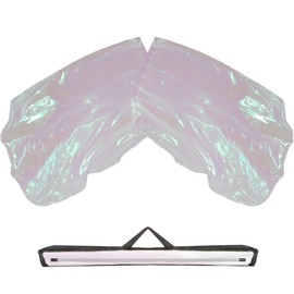 Baisdan 55" Worship Flags for Teenager, Praise Dance Flag for Beginner, Church Flags with Flexible Rods & Carrying Bag, 2 Pack, White