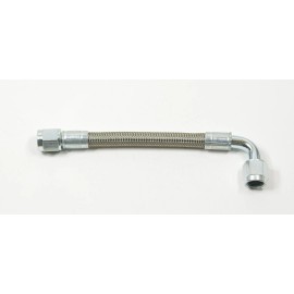 Fragola 8.5" Long -6 AN Female To 6 AN 90 Braided Stainless Steel Hose Assembly