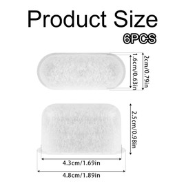 6pcs Replacement Coffee Filters for Drew Barrymore Maker, Activated Charcoal Water Filters Accessories Compatible with Drew Barrymore Espresso Machines