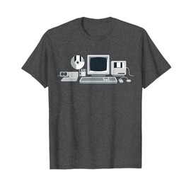 Vintage Tech Icons Retro IT Hardware and Gadgets T-Shirt