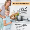 Kitchen Wall Stickers 2Pcs, Inspiring Wall Decals Kitchen Rules Cupboard