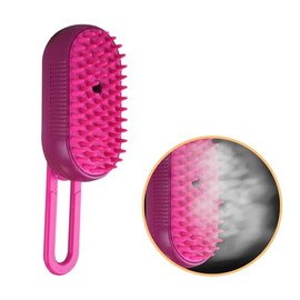 Fancy Pets Cepillo con Vaporizador para Perros y Gatos, Hidratación y Masaje Suave, Elimina Pelo Muerto, Diseño Ergonómico y Autoapagado de Seguridad