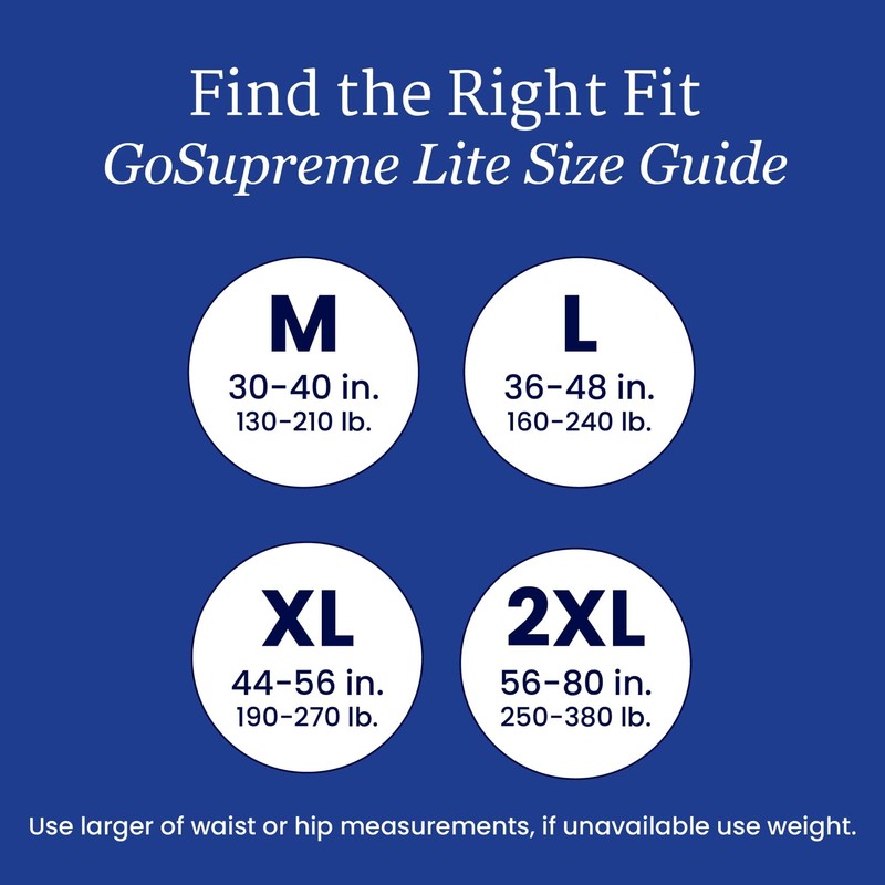 NorthShore GoSupreme Lite Incontinence Underwear, 6-Hour Pullup Style, Large, 14